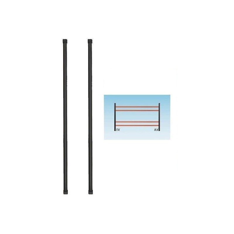 Barrera infrarroja cableada de 4 pares de haces para exterior altura 150cm - Imagen 3