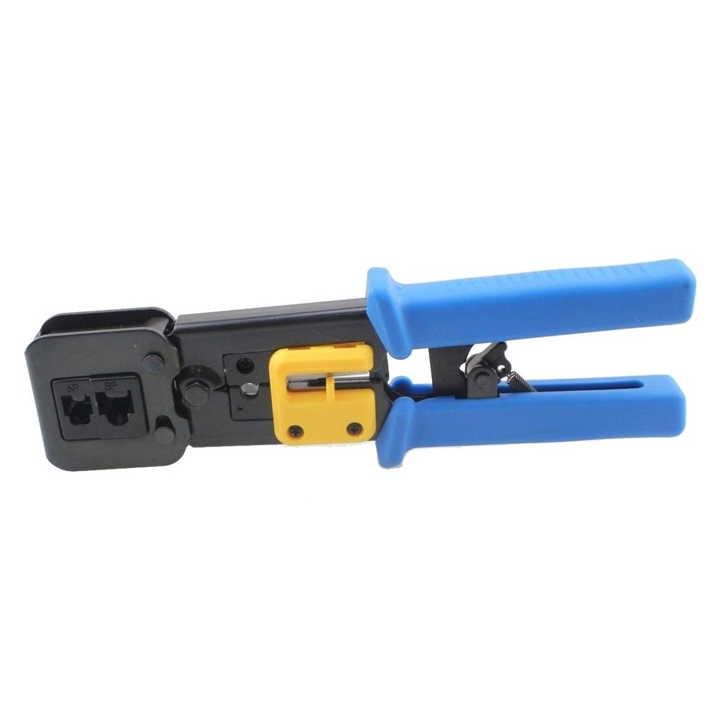 Crimpadora de conector Pasante RJ45. Empuñadura ergonómica antideslizante