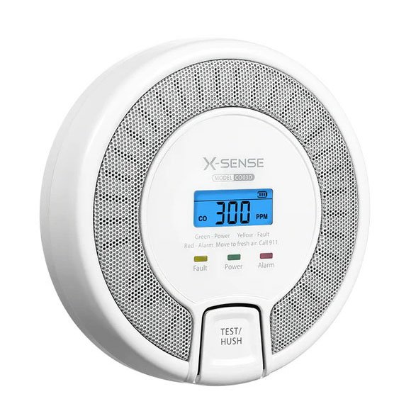 Detector de CO autónomo con señal sonora y visual