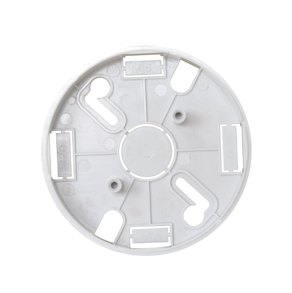 Base tubo visto para detector convencional - Montaje en superficie (Blanco)