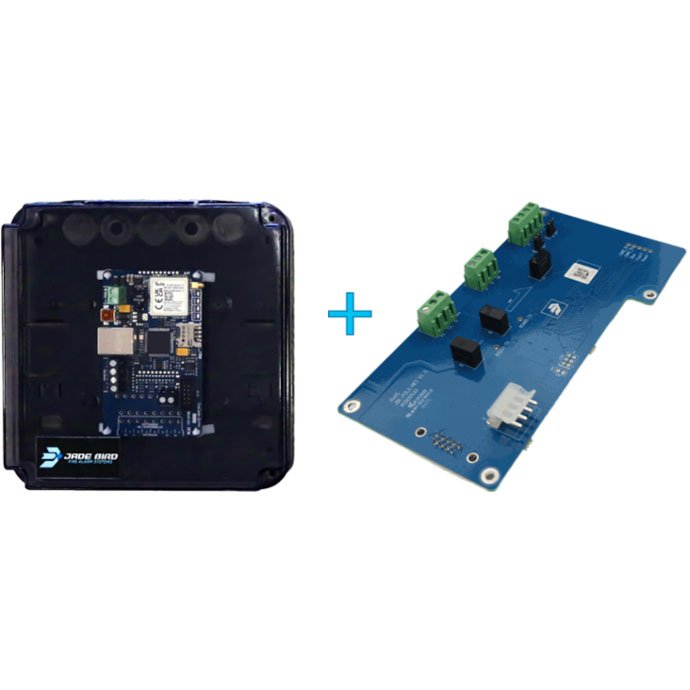 Kit compuesto por transmisor JBE-FB2 (EN 54-21) y tarjeta JBE-P2L2-NET