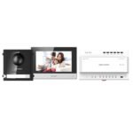 Kit videoportero 2 hilos Placa exterior + Monitor interior + alimentador + distribuidor/convertidor + SD 32GB Hikvision