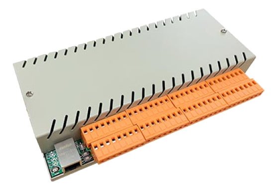 MÃ³dulo de relÃ©s IP Videologic 6 entradas digitales + 32 salidas RelÃ©. Incluye alimentador 12V