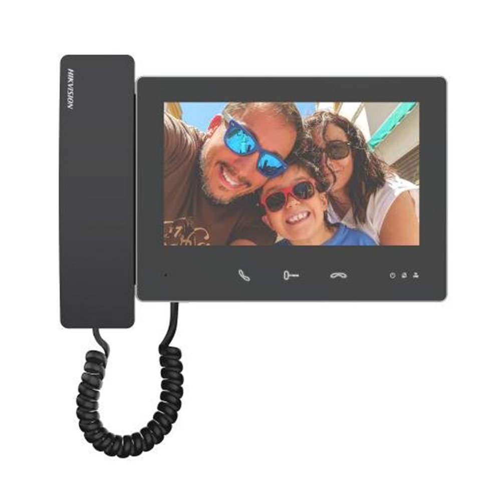 Monitor interior para videoportero 2 hilos HD con auricular de mano Wifi Color Negro
