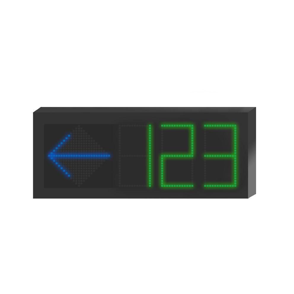 Pantalla LED informativa Estacionamiento Interior 7 colores Fila única 1 dirección 3 dígitos Hikvision