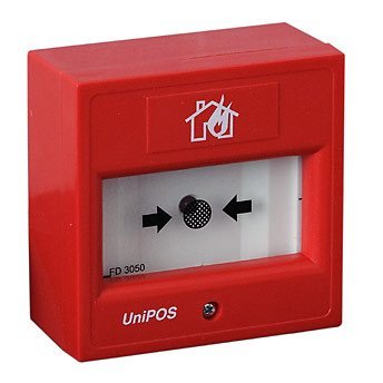Pulsador de alarma de Incendio Rearmable Convencional Unipos
