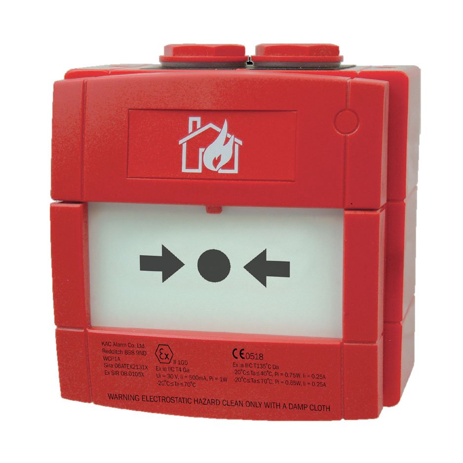 image-2633.jpeg Pulsador manual de alarma intrínsecamente seguro para exteriores. Rojo. Aritech - Imagen 1