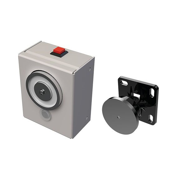 Retenedor electromagnético de puerta para montaje en pared 50kg Sewosy VMPO245M