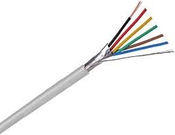 Rollo 100m de cable flexible 4+2 hilos apantallado libre halógenos (AL/M 4x0,22+2x0,75 HF)