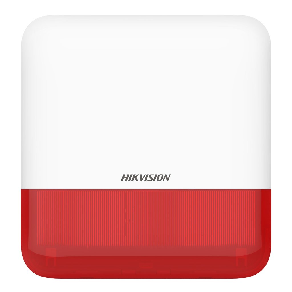 Sirena inalámbrica de exterior compatible 868 Mhz Hikvision AXPRO Indicador Rojo
