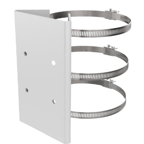 Soporte de montaje en poste horizontal para Cámaras Domo PTZ y PanoVu Hikvision
