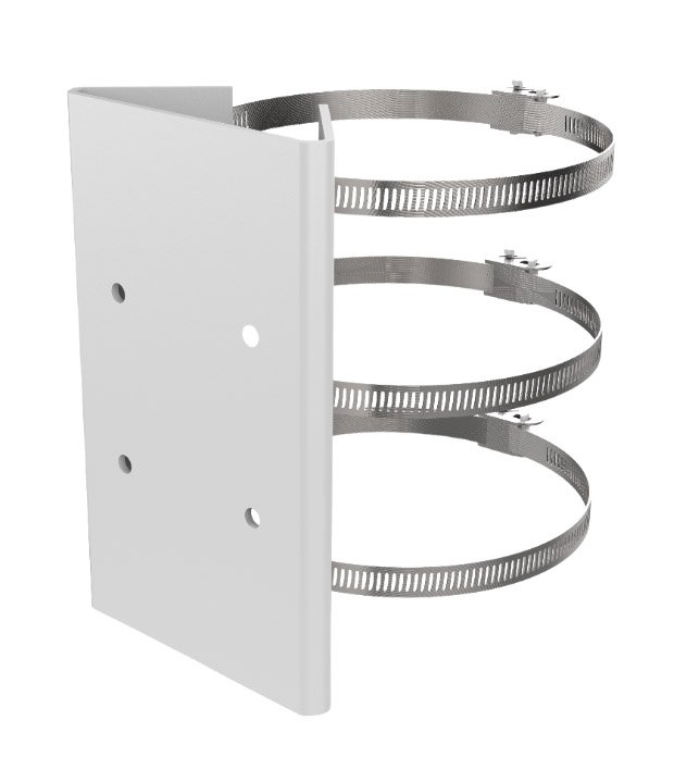 Soporte de montaje en poste horizontal para Cámaras Domo PTZ y PanoVu Hikvision