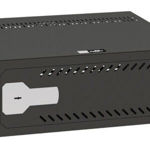 Caja fuerte especial para videograbador. Cierre con llave. 385 ancho. Para insertar en Rack 19"