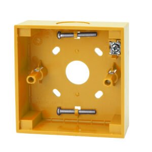 Caja trasera - Zócalo base para montaje de pulsador manual inteligente. Amarillo