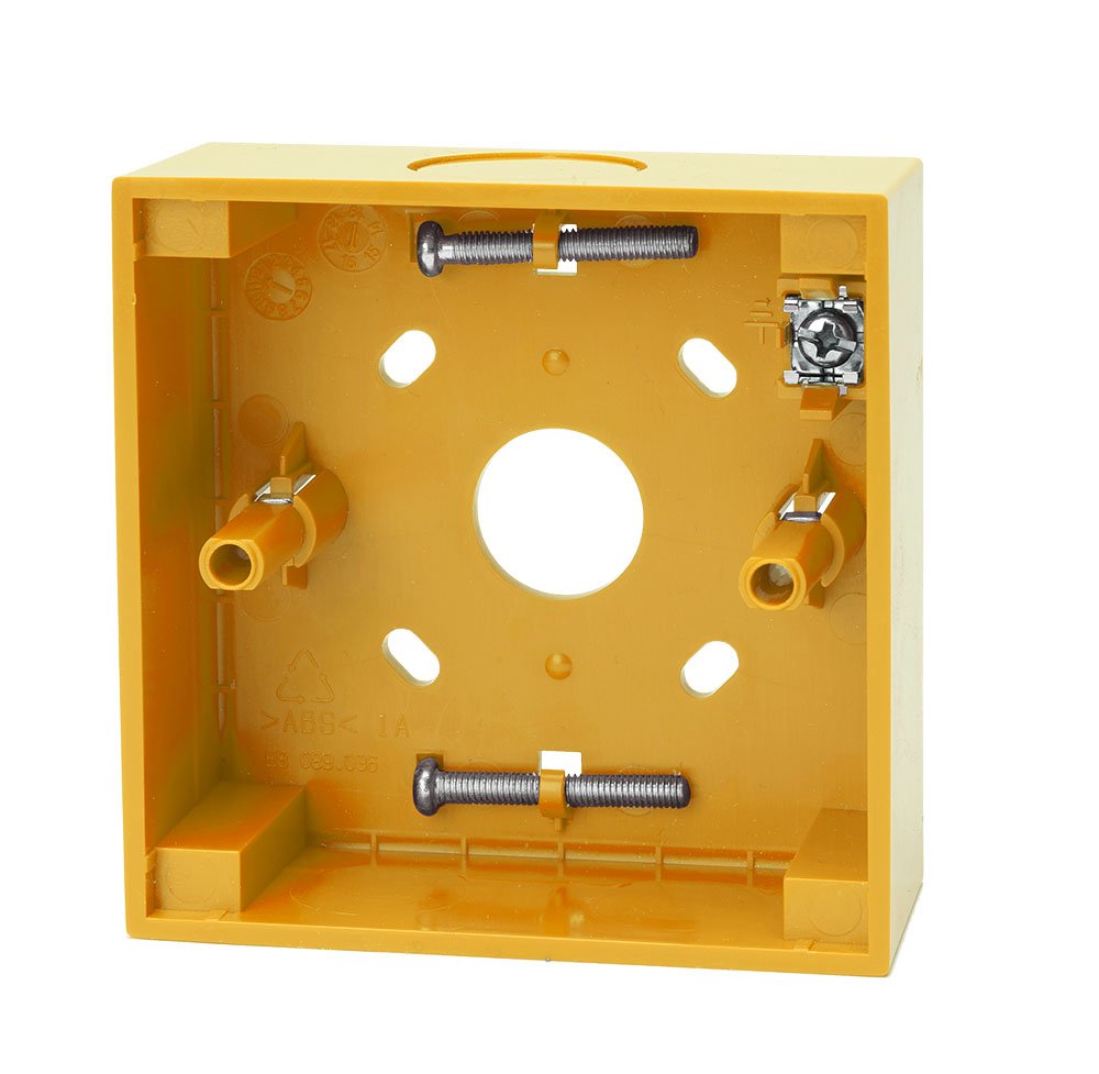 image-343.jpeg Caja trasera - Zócalo base para montaje de pulsador manual inteligente. Amarillo - Imagen 1