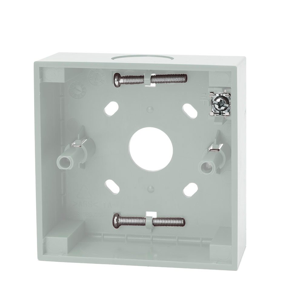 Caja trasera - Zócalo base para montaje de pulsador manual inteligente. Blanco