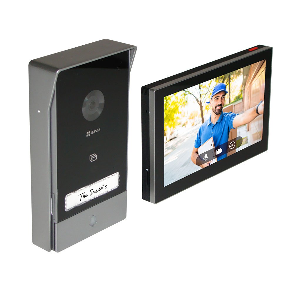 Videoportero doméstico inteligente Wifi (monitor) 2 hilos Cámara exterior 2 en 1. Resolución 2K. Visión nocturna