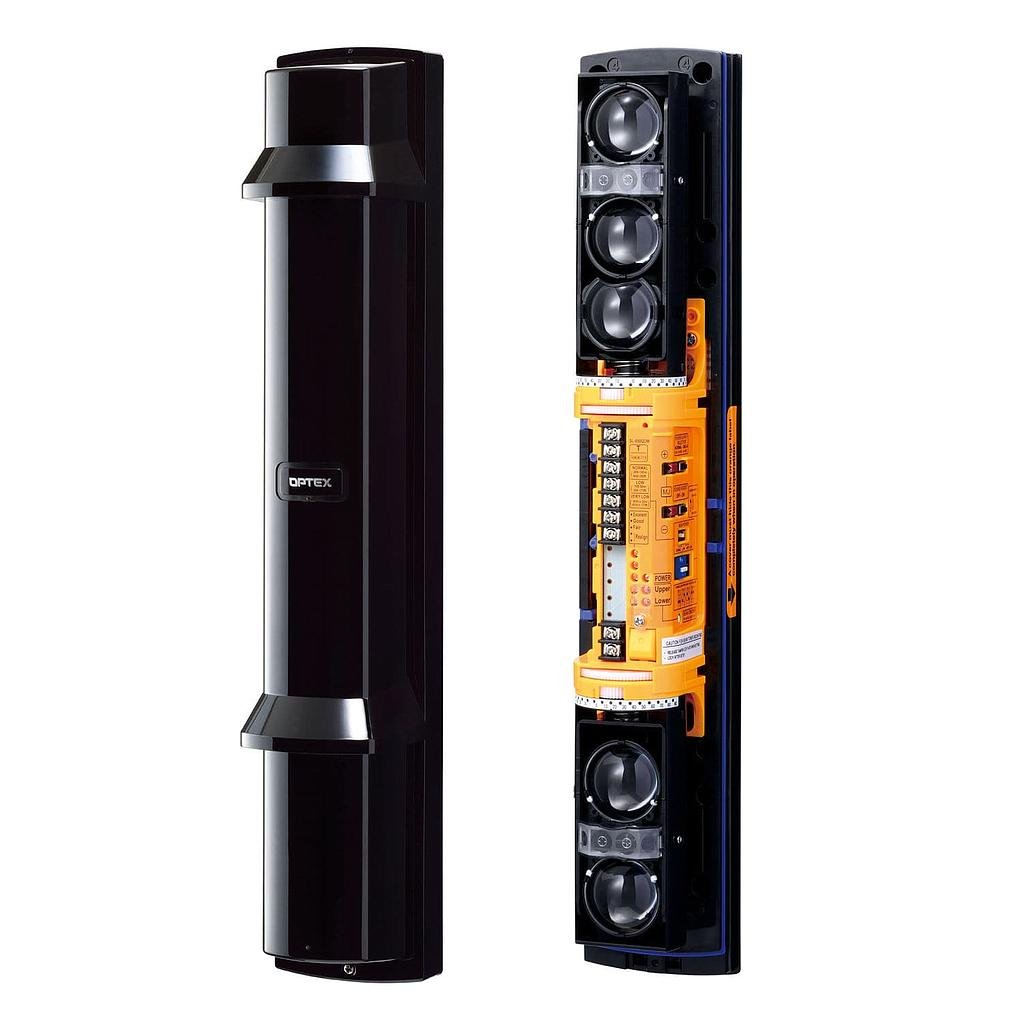 Barrera de infrarrojos 4 haces Protección perimetral 100m Doble modulación, 4 frecuencias Antifog Optex SL-350QDM