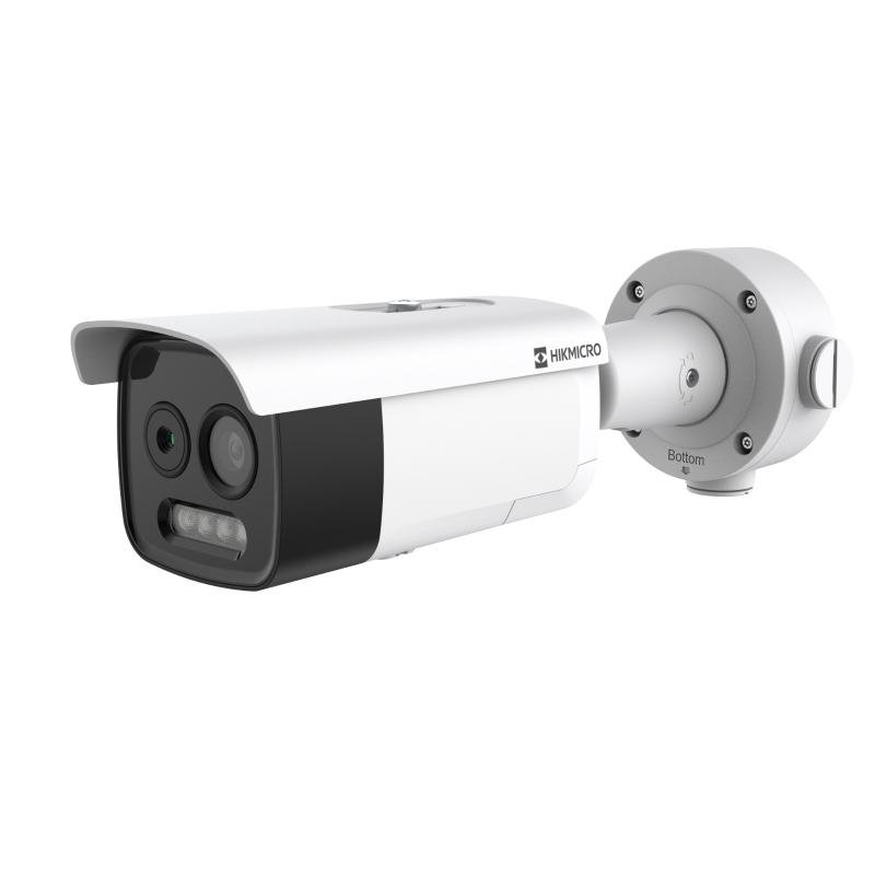 Cámara bullet IP biespectro 5MP térmica 3.6mm 256×192 y óptica 4.3mm 2688×1944 IK10