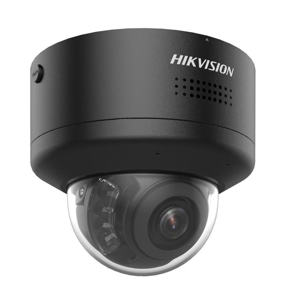 Cámara domo IP 4MP PTRZ varifocal motorizada 2.8-12mm AcuSense Black