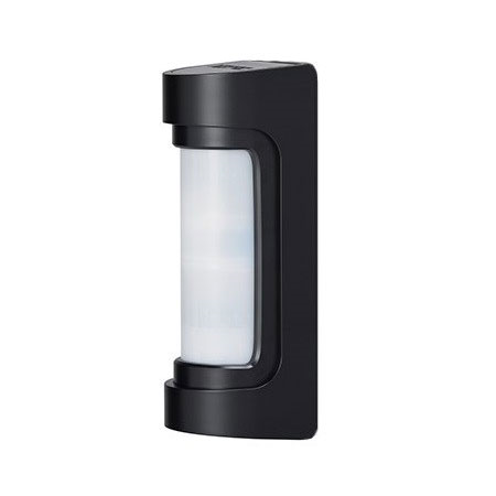 Detector doble tecnología (doble PIR y microondas). Exterior. Cobertura de 12 metros, 90°. IP55 Antimasking Negro