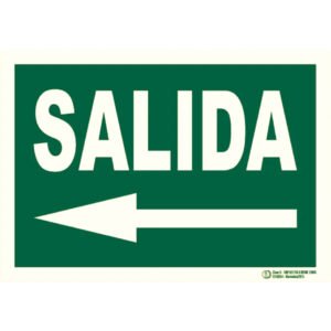 Cartel de Señalización Evacuación salida izquierda