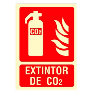 Cartel de Señalización Extintor de CO2