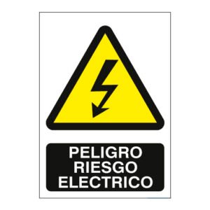 Cartel de Señalización Peligro Riesgo Eléctrico