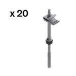 SUNFER S01-250-CL Tornillo de doble rosca para madera u hormigón (20 PCS)