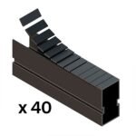 SUNFER BE Embellecedor para acabado en negro para perfil G1 (40 PCS)