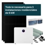Kit residencial Goodwe para 3 instalaciones monofásicas de 6 kW