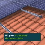 NOVOTEGRA KIT 4 módulos cubierta teja PARA MÓDULOS DE MARCO PLATA