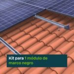 NOVOTEGRA KIT 1 módulo cubierta teja PARA MÓDULOS DE MARCO NEGRO