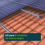 NOVOTEGRA KIT 6 módulos cubierta teja PARA MÓDULOS DE MARCO NEGRO