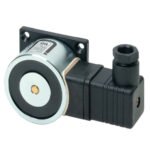 Retenedor electromagnético de 490N para puertas. VDS.
