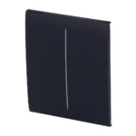 Ajax LightSwitch CenterButton 2-gang. Pulsador Central Doble. Color Negro