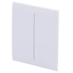 Ajax LightSwitch CenterButton 2-gang. Plusador Central Doble. Color Blanco