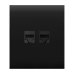 Tapa central para enchufe Ethernet - Compatible con AJ-OUTLETCORE-LAN-B - Requiere marco AJ-FRAME - Color negro