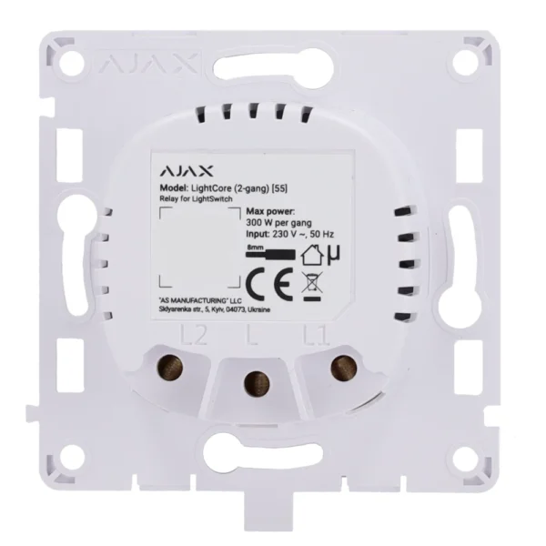 Ajax LightSwitch LightCore 2-gang. Interruptor Doble