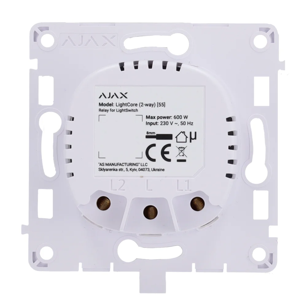 AJ-LIGHTCORE-2W.webp Ajax LightSwitch LightCore 2-way. Interruptor Conmutado - Imagen 1