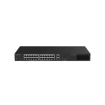Reyee Switch PoE Cloud Gestionable - 24 PoE 802.3af/at + 2 SFP + 2 uplink RJ45 - 26 RJ45 10/100/1000Mbps + 2 SFP 10/100/1000 - 30W por puerto 802.3af/at / Máximo 250W - VLAN/Port Isolation/Loop Detection - Port Speed Limit