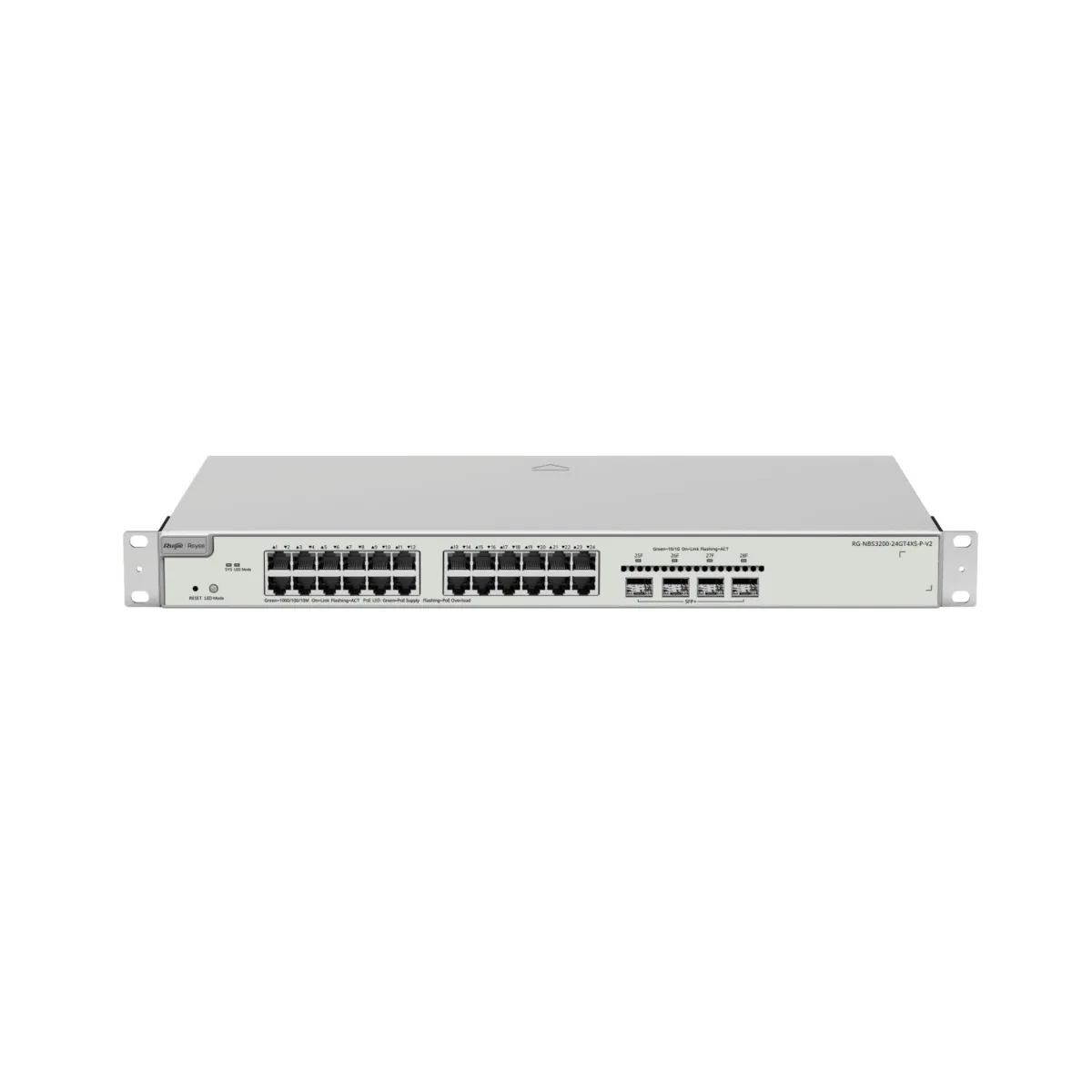 RG-NBS3200-24GT4XS-P-V2N1.webp Reyee Switch PoE Cloud Capa 2 - 24 puertos PoE+ + 4 puertos SFP+ - Imagen 1