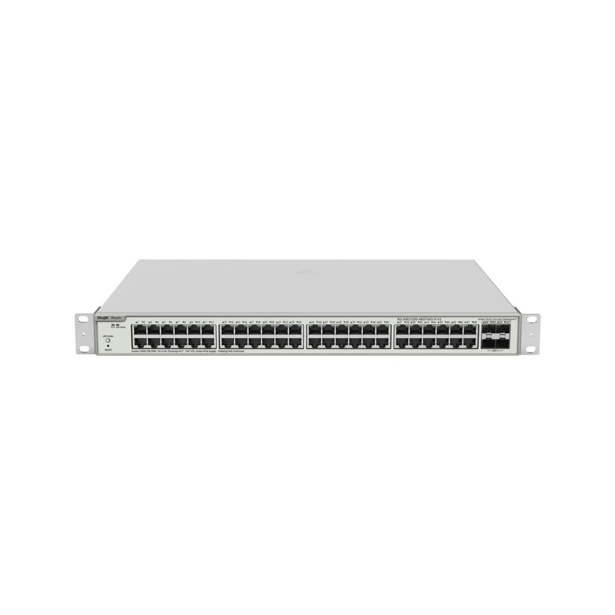 RG-NBS3200-48GT4XS-P-V2N1.webp Reyee Switch PoE Cloud Gestionable L2 - 48 puertos PoE+ + 4 SFP+ - Máximo 370W - Imagen 1