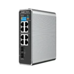 Reyee Switch Industrial PoE Cloud Capa 2 - 8 puertos RJ45+ Gigabit + 2 puertos SFP - 8 PoE+ + 1 Hi-PoE - Montaje en carril DIN