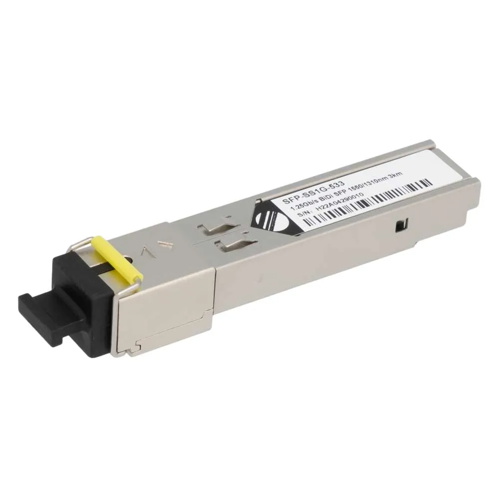 2010006-SFP-SS1G-533.webp SFP BiDi 1.25Gbps, SC Simplex, Monomodo TX:1550 RX:1310nm - 3Km - Imagen 1
