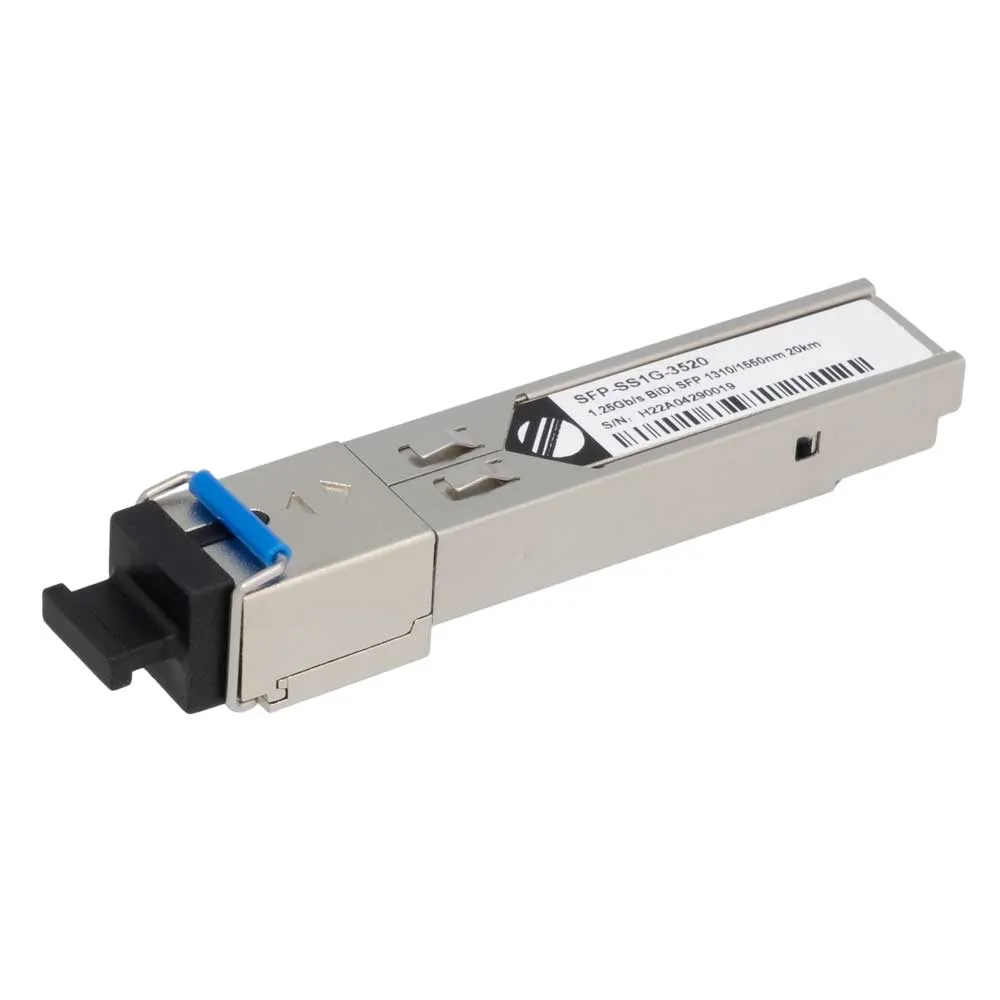 2010009-SFP-SS1G-3520.webp SFP BiDi 1.25Gbps, SC Simplex, Monomodo TX:1310 RX:1550nm - 20Km - Imagen 1
