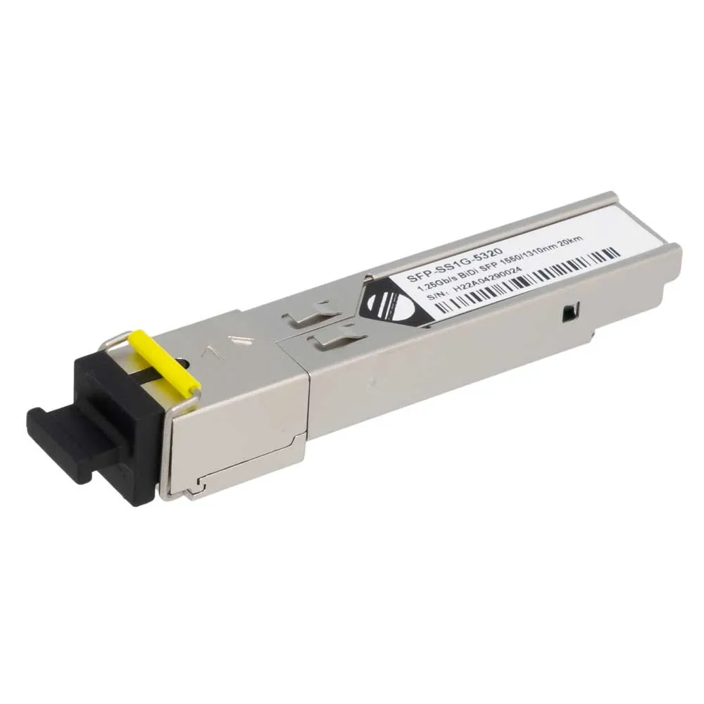 2010010-SFP-SS1G-5320.webp SFP BiDi 1.25Gbps, SC Simplex, Monomodo TX:1550 RX:1310nm - 20Km - Imagen 1