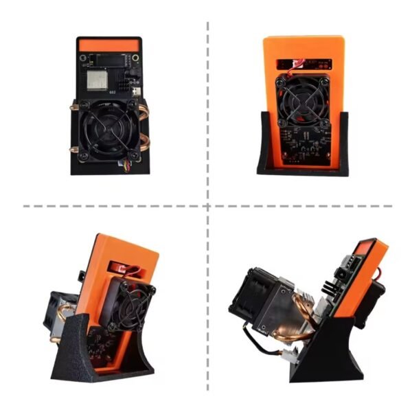 Bitaxe Gamma 602 — vistas frontal, trasera, lateral y perfil